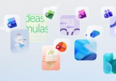 M365 app icons floating