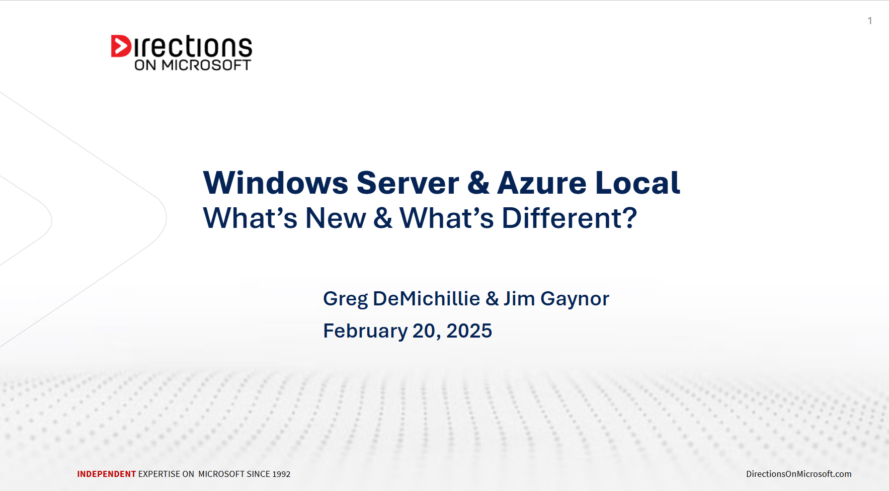 Cover of Windows Server & Azure Local webinar slide