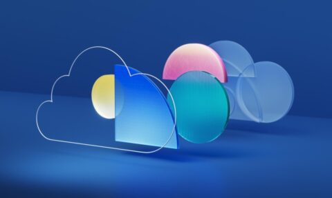 free form image of clouds and circles