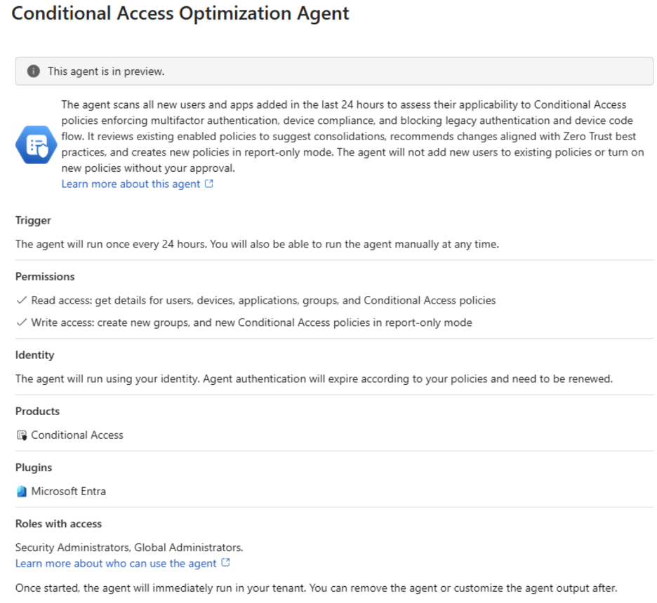 The CA optimization agent 