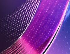 Purple freeform image that's part of Microsoft's Ignite 2025 branding