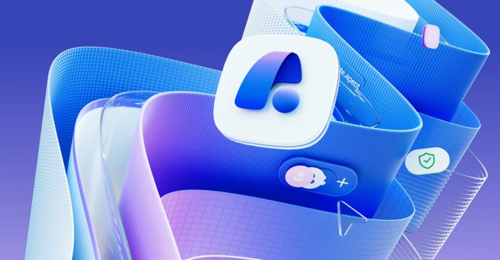 blue and purple ribbon with the A365 logo