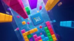 A bunch of multi-colored Tetris blocks with one marked as "M365"
