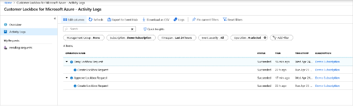 Customer Lockbox for Azure requests at the subscription level