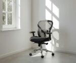 an empty office chair in an empty room
