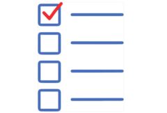 a checklist with four items and the top box is checked